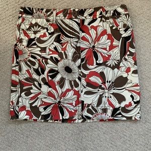 red and black loft skirt